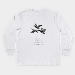 Flying ducks Kids Long Sleeve T-Shirt